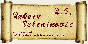 Maksim Veledinović vizit kartica